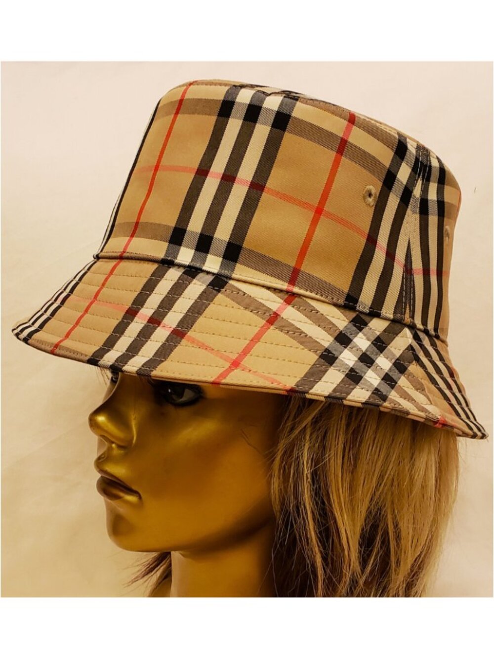 Burberry London Women's Bucket Hat Size-L Archive Beige - Picture 4 of 9